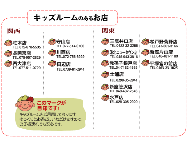 キッズルーム実施店舗